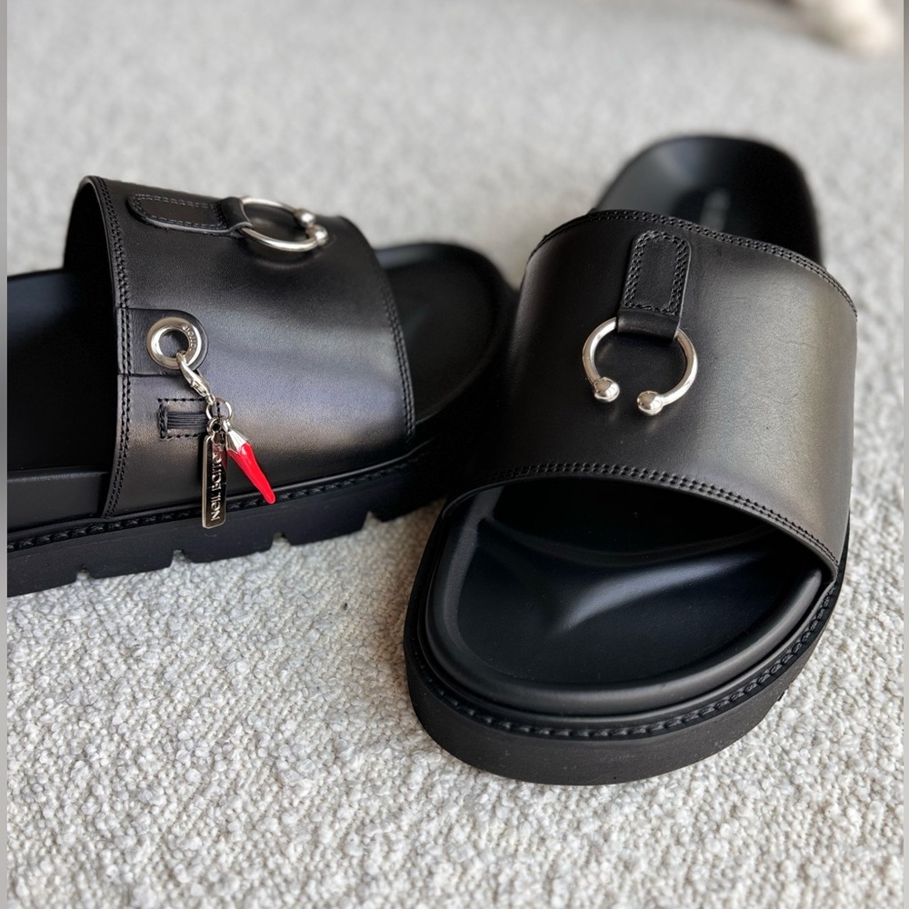 NEIL BARRETT PIERCED PUNK SLIDER